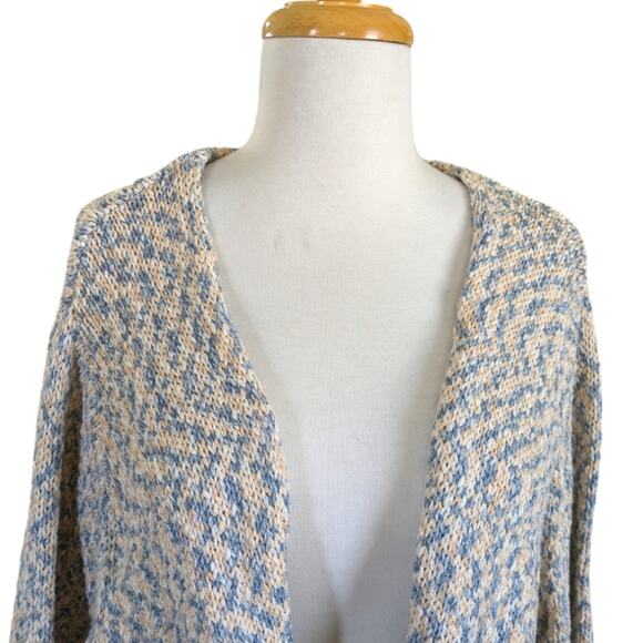 Soft Surroundings Cardigan Womens XL Beausoleil Tie Front Speckled Multicolor Kn - Picture 3 of 8